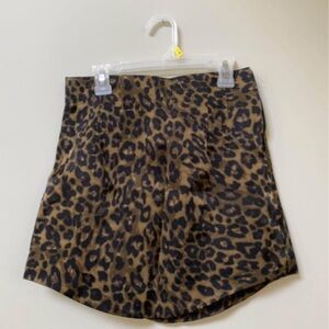 Zara Brown Animal Print Skirt